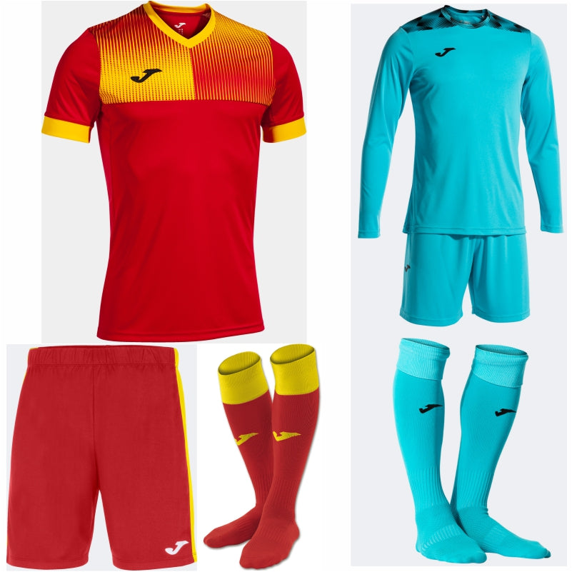 JOMA ECO SUPERNOVA SS PREMIUM KIT BUNDLE RED/YELLOW