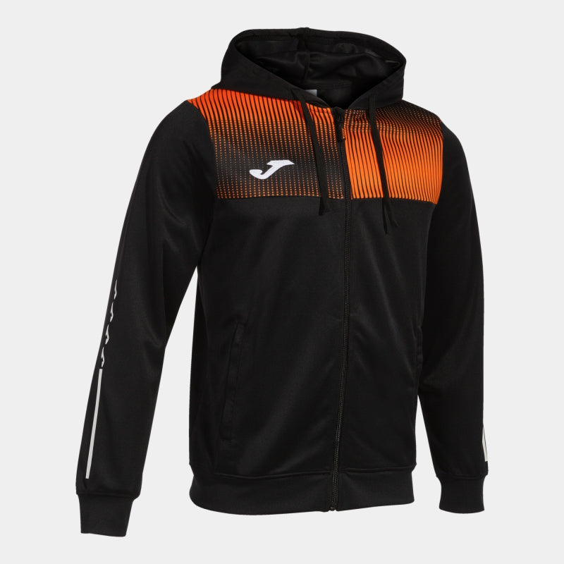 JOMA ECO SUPERNOVA HOODED JACKET BLACK/ORANGE