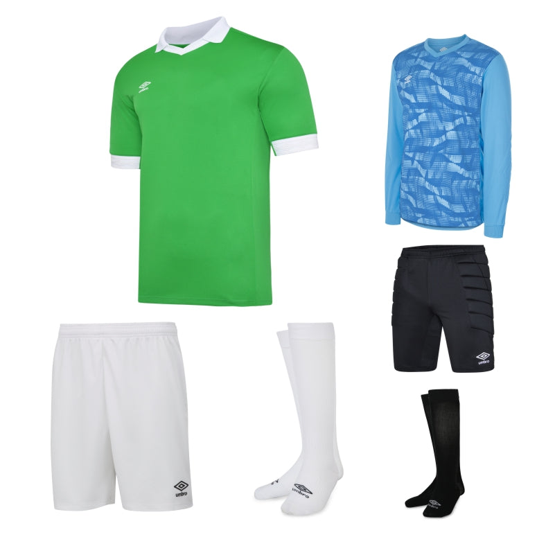 Umbro Tempest SS Kit Bundle Emerald/White
