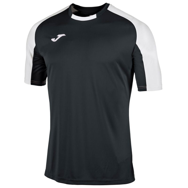 Joma Essential SS Football Shirt Black/White