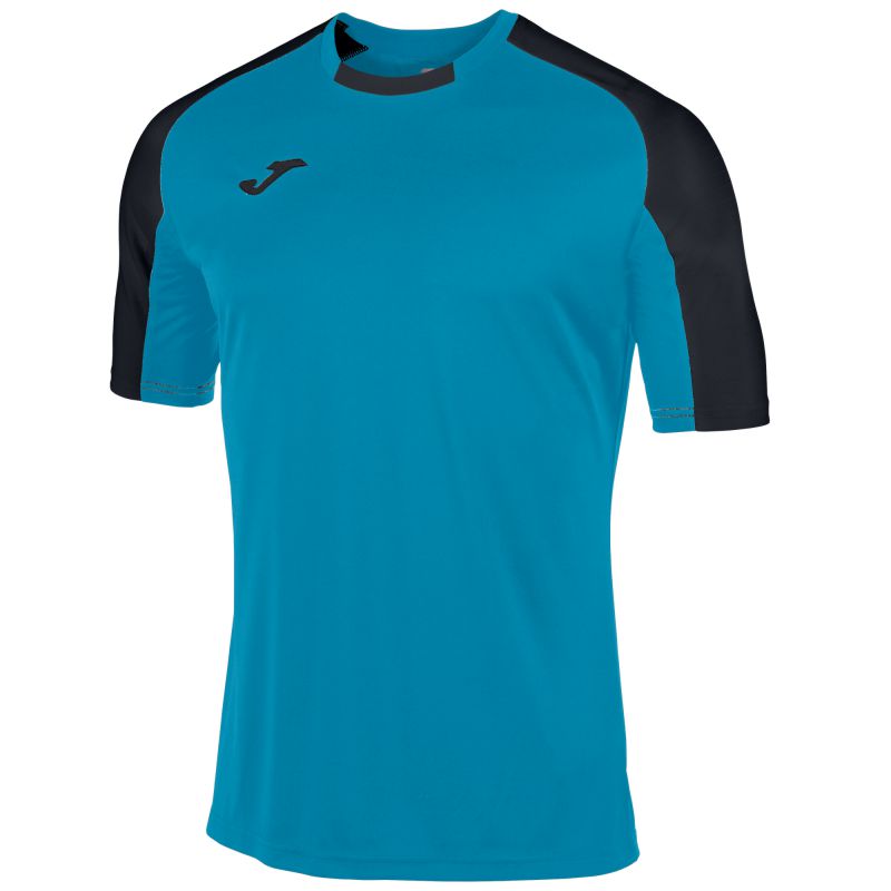 Joma Essential SS Football Shirt Caneel Bay/Black