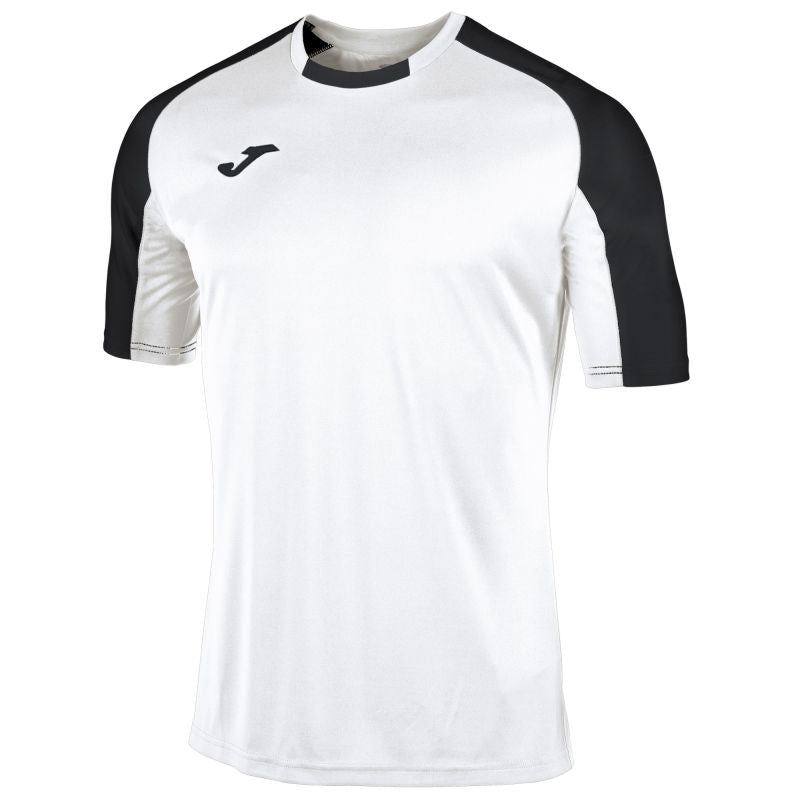 Joma Essential SS Football Shirt White/Black