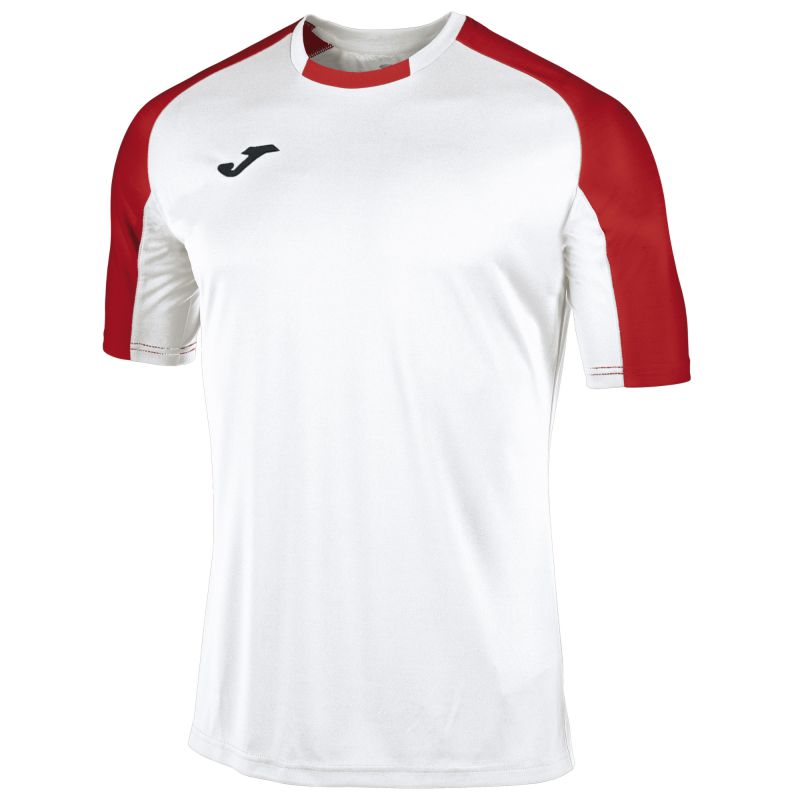 Joma Essential SS Football Shirt White/Red