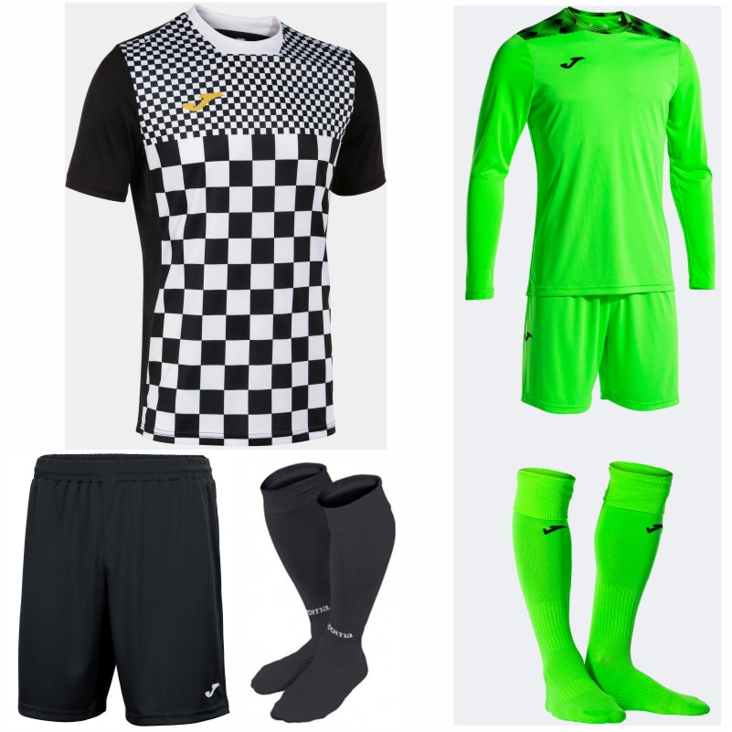 JOMA FLAG III SS KIT BUNDLE BLACK/WHITE