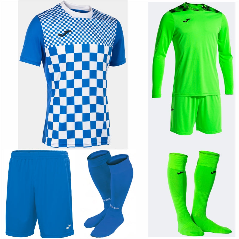 JOMA FLAG III SS KIT BUNDLE ROYAL/WHITE