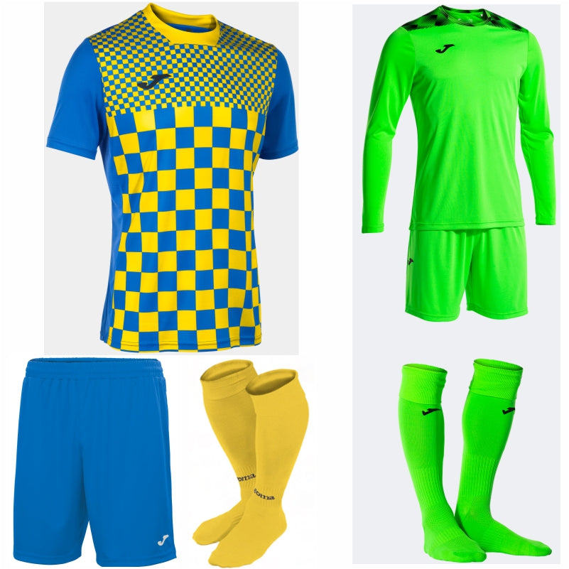 JOMA FLAG III SS KIT BUNDLE ROYAL/YELLOW