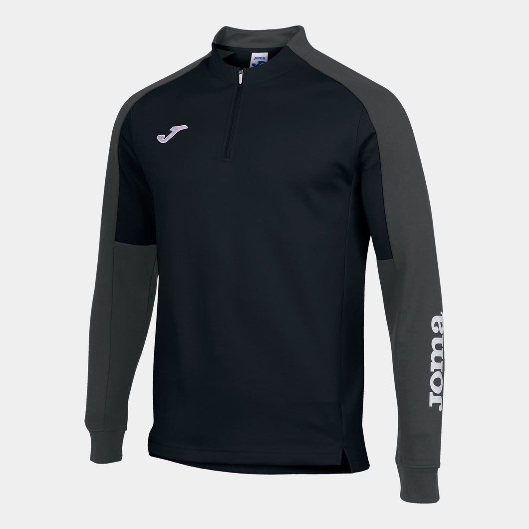 JOMA ECO CHAMPIONSHIP 1/4 ZIP SWEATSHIRT BLACK ANTHRACITE