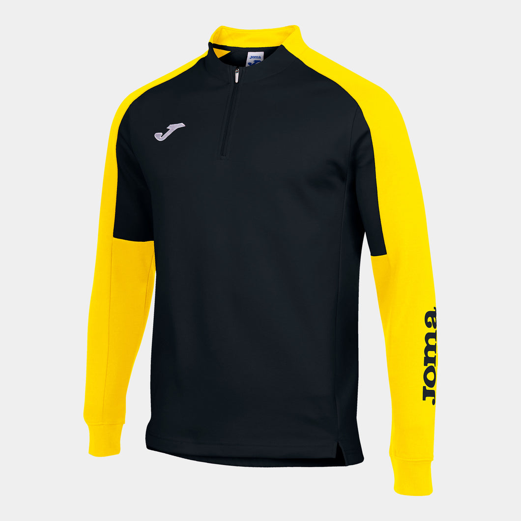 JOMA ECO CHAMPIONSHIP 1/4 ZIP SWEATSHIRT BLACK YELLOW