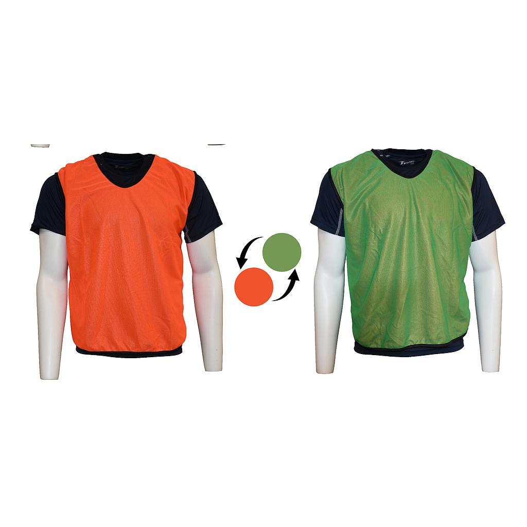 PRECISION REVERSIBLE MESH TRAINING BIB ORANGE GREEN