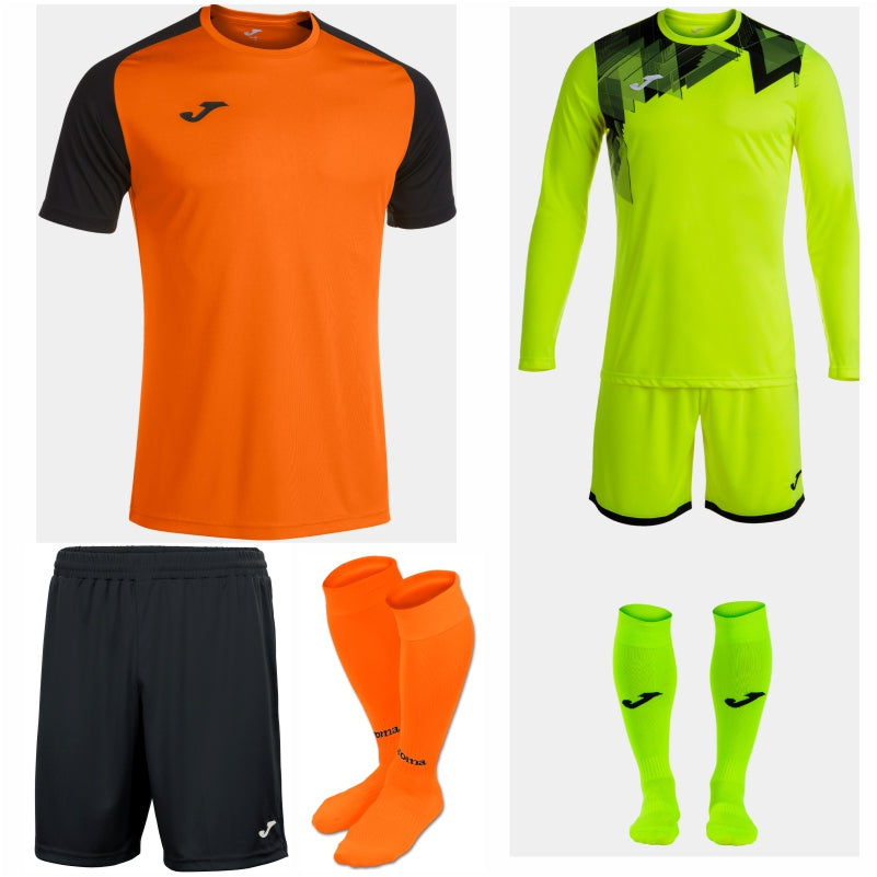 JOMA ACADEMY IV SS KIT BUNDLE ORANGE/BLACK