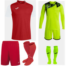 Load image into Gallery viewer, JOMA ACADEMY IV SS KIT BUNDLE RED/WHITE
