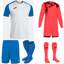 Load image into Gallery viewer, JOMA ACADEMY IV SS KIT BUNDLE WHITE/ROYAL
