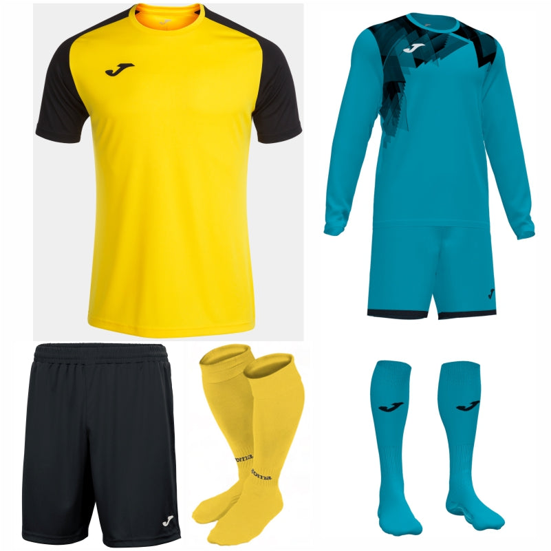 JOMA ACADEMY IV SS KIT BUNDLE YELLOW/BLACK