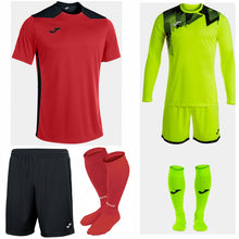 Load image into Gallery viewer, JOMA CHAMPIONSHIP VI SS KIT BUNDLE RED/BLACK
