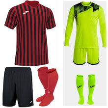 Load image into Gallery viewer, JOMA COPA II SS KIT BUNDLE RED/BLACK
