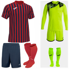 Load image into Gallery viewer, JOMA COPA II SS KIT BUNDLE RED/DARK NAVY
