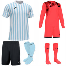 Load image into Gallery viewer, JOMA COPA II SS KIT BUNDLE WHITE/SKY
