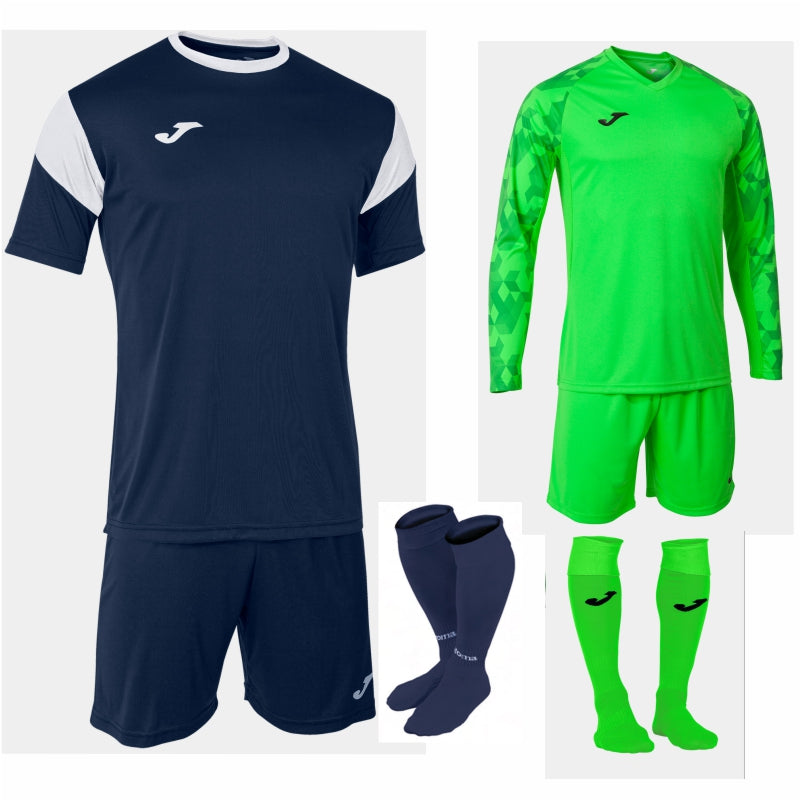 JOMA PHOENIX SS KIT BUNDLE NAVY/WHITE