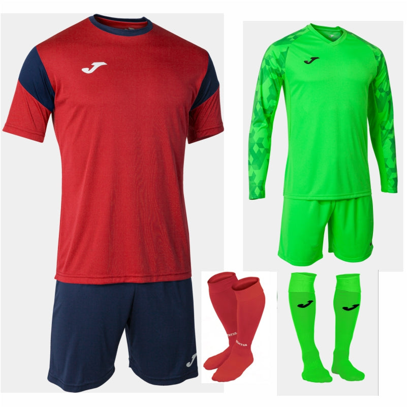 JOMA PHOENIX SS KIT BUNDLE RED/NAVY