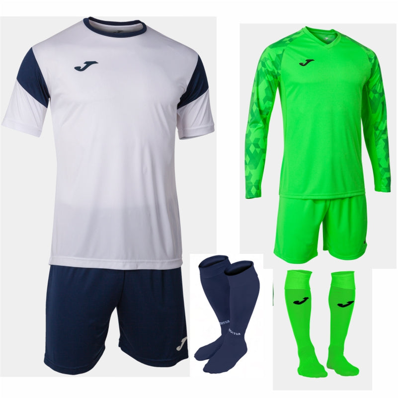 JOMA PHOENIX SS KIT BUNDLE WHITE/NAVY