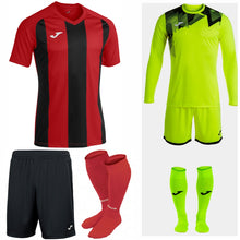 Load image into Gallery viewer, JOMA PISA II SS KIT BUNDLE RED/BLACK
