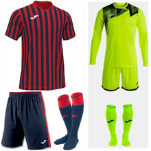 Load image into Gallery viewer, JOMA COPA II SS PREMIUM KIT BUNDLE RED/DARK NAVY
