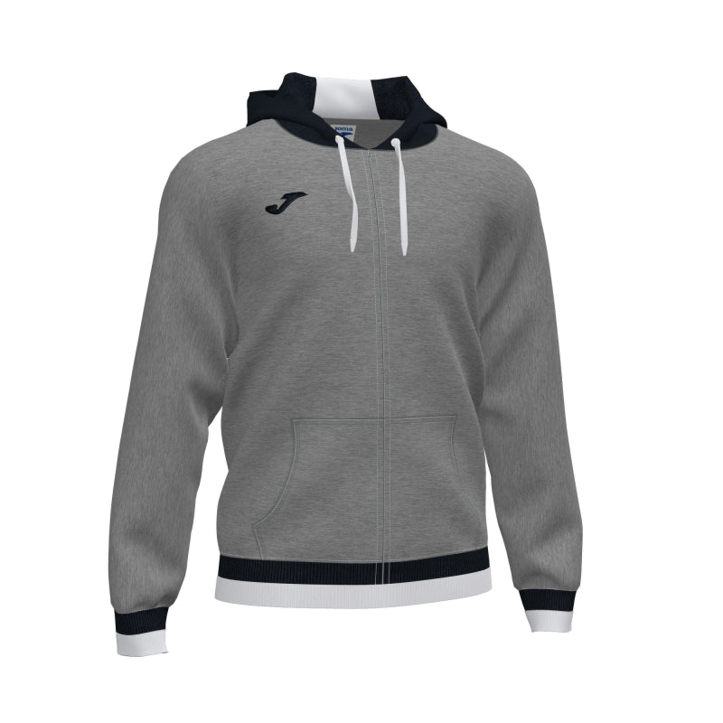 Joma Confort II Sweatshirt [Full Zip] Melange/Black/White