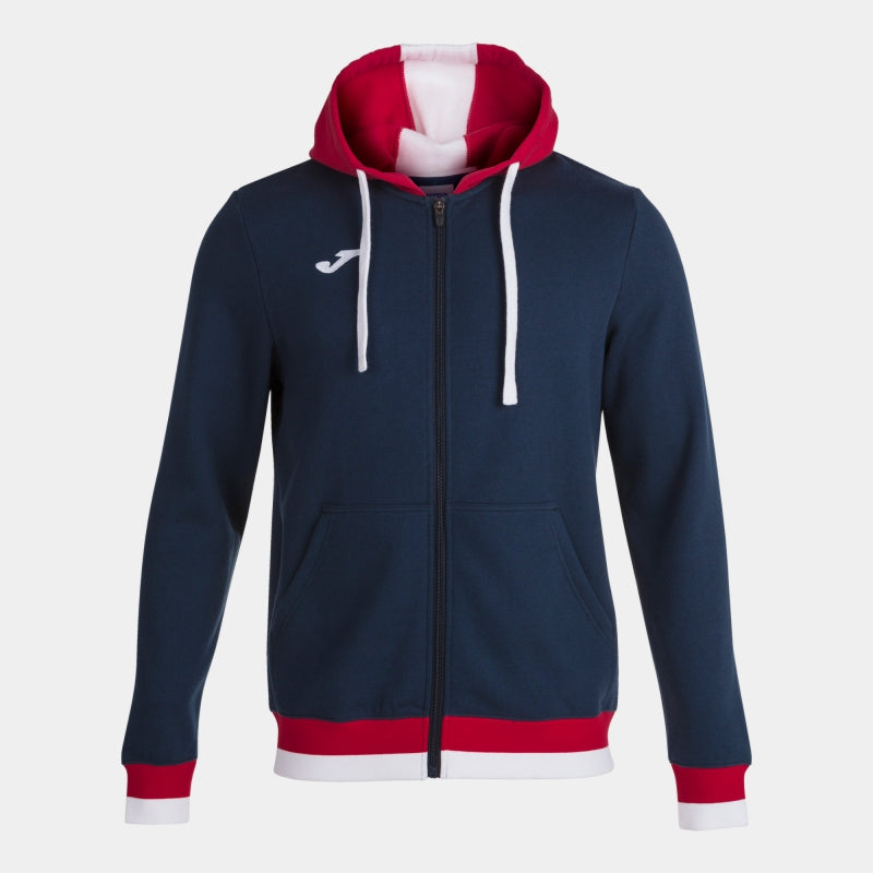 Joma Confort II Sweatshirt [Full Zip] Dark Navy/Red/White