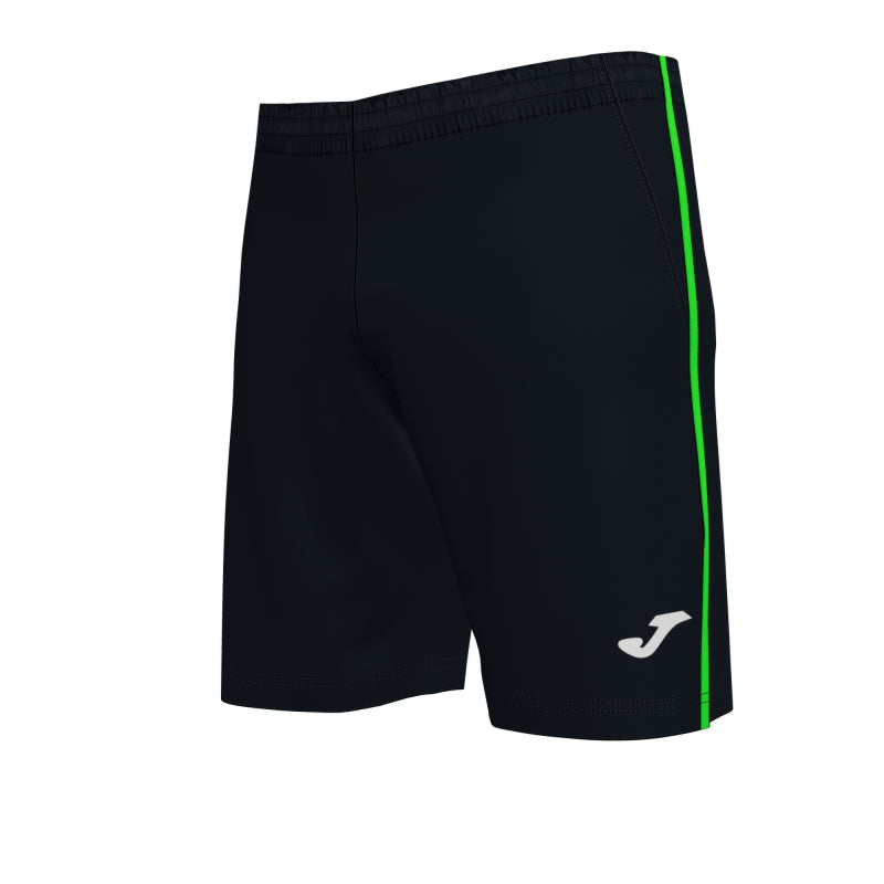 JOMA OPEN III TRAINING SHORTS BLACK FLUOR GREEN