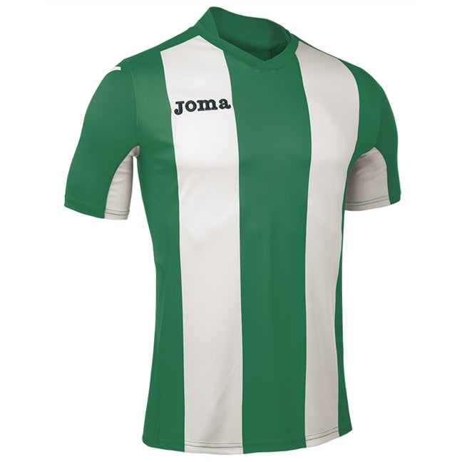 Joma Pisa Football Shirt SS Green Medium/White