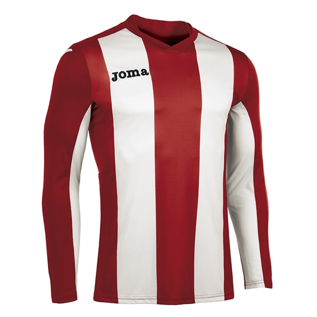 Joma Pisa Football Shirt LS Red/White