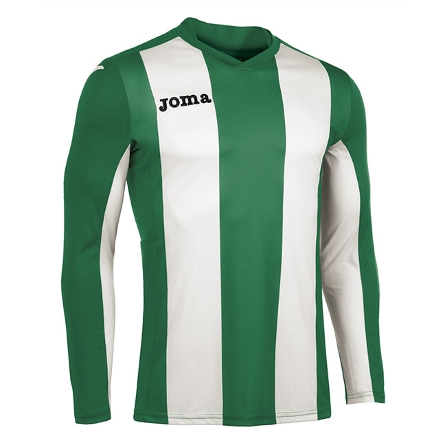 Joma Pisa Football Shirt LS Green Medium/White