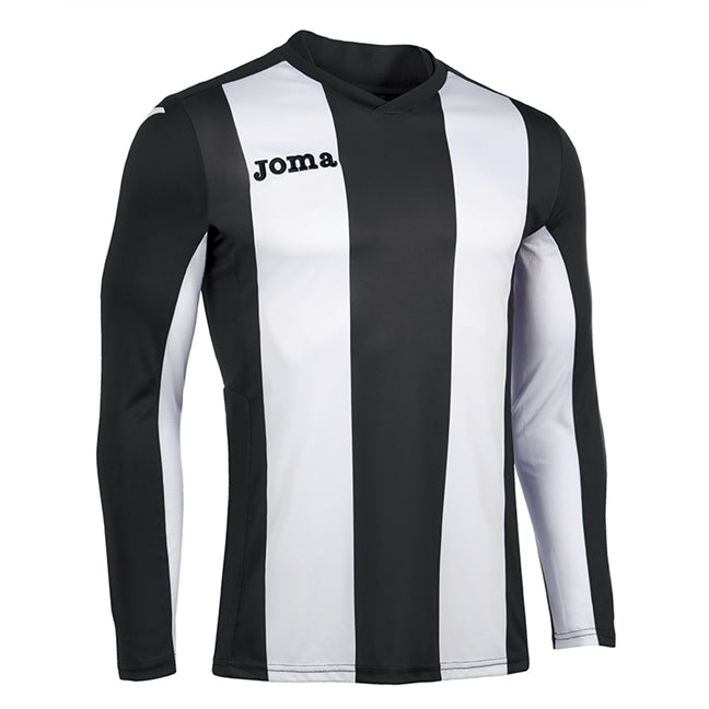 Joma Pisa Football Shirt LS Black/White