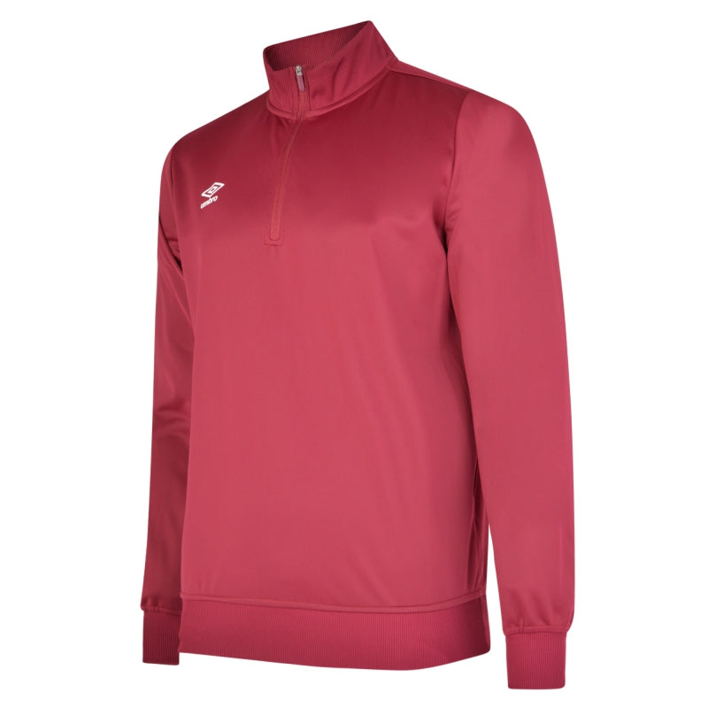 UMBRO CLUB ESSENTIAL HALF ZIP SWEAT NEW CLARET