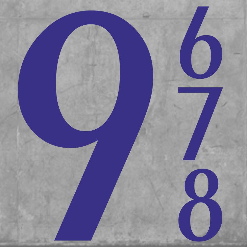 Parma Numbers Small Blue