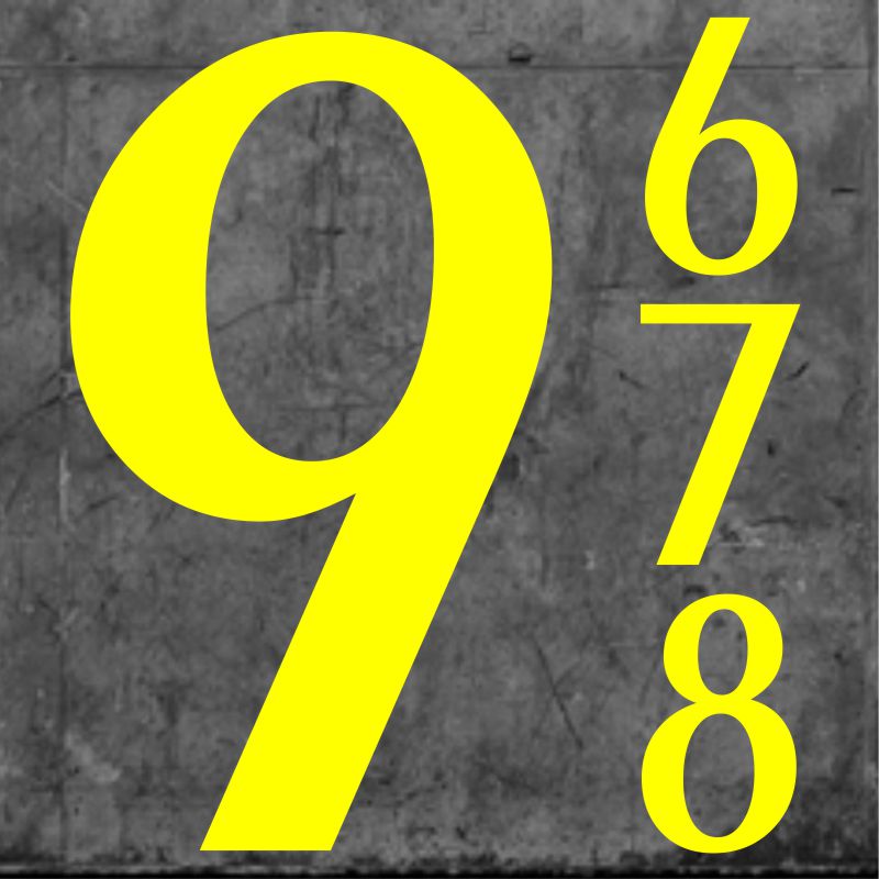 Parma Numbers Small Fluo Yellow