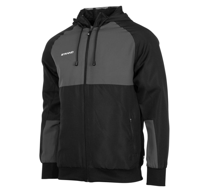 Stanno Centro Micro Hooded Jacket Black/Anthracite