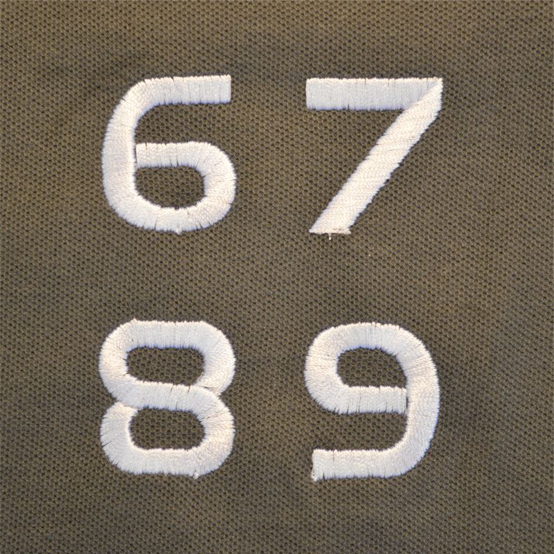 Embroidered Numbers Modern