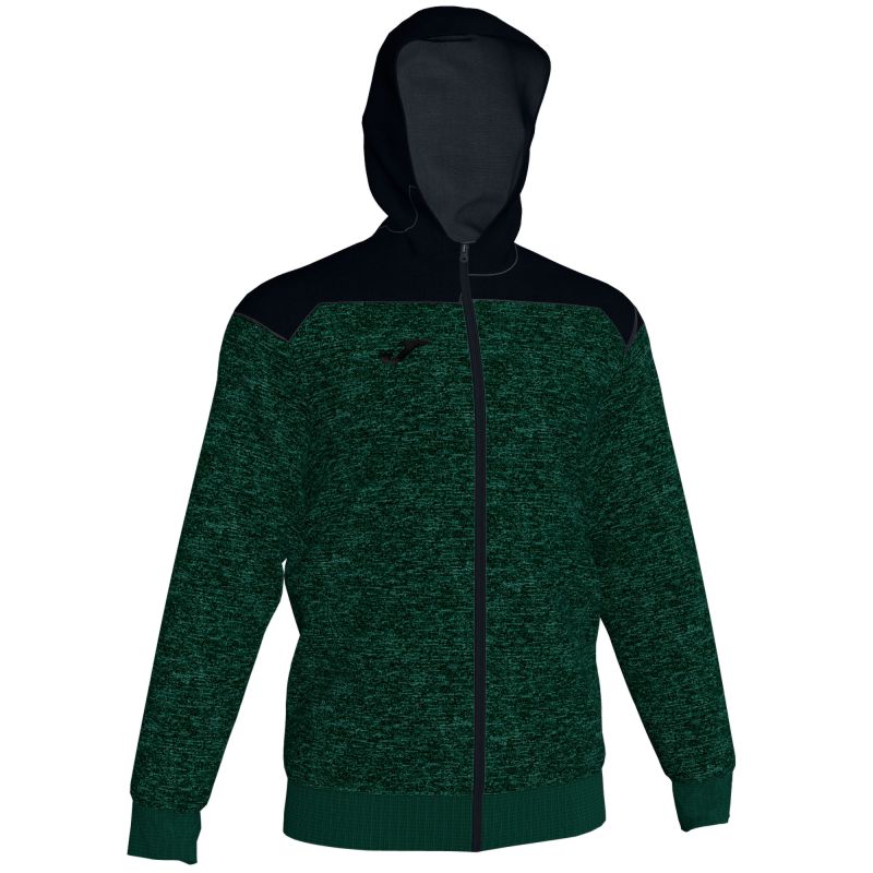 Joma Winner II Hooded Sweatshirt Green Melange/Black