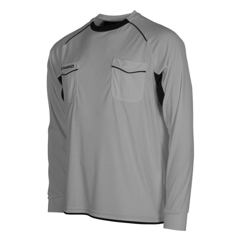 Stanno Bergamo LS Referee Shirt Grey/Black