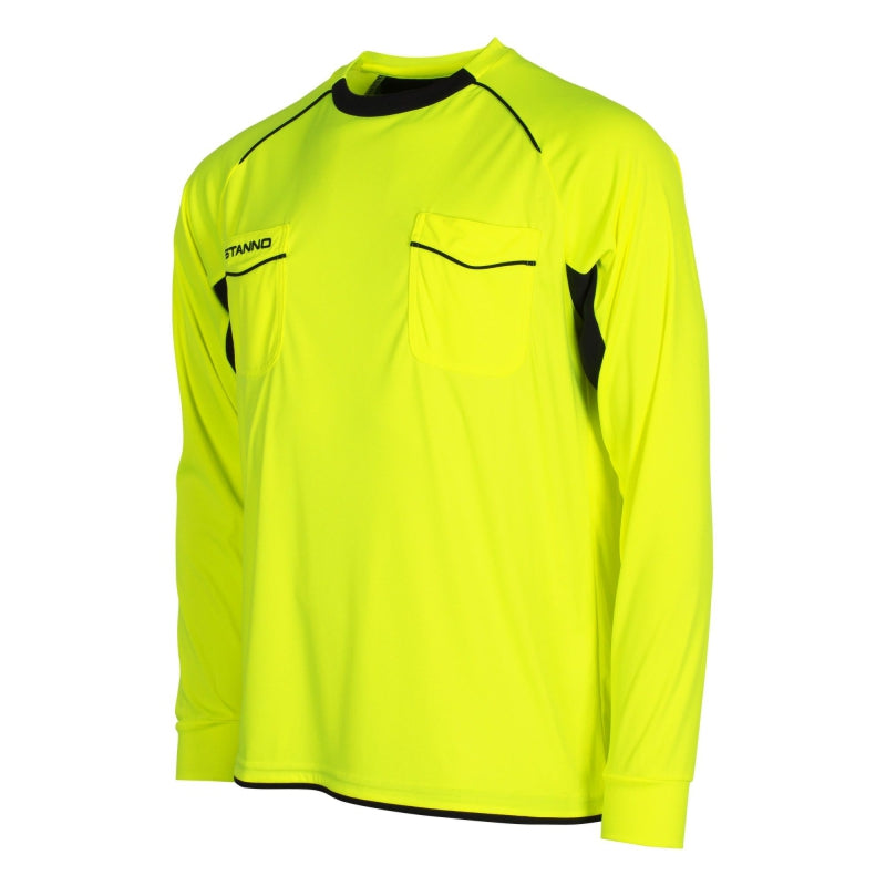 Stanno Bergamo LS Referee Shirt Neon Yellow/Black