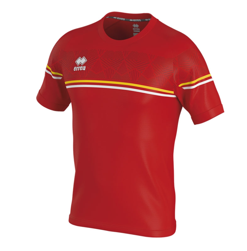 Errea Diamantis SS Jersey Red/Yellow/White