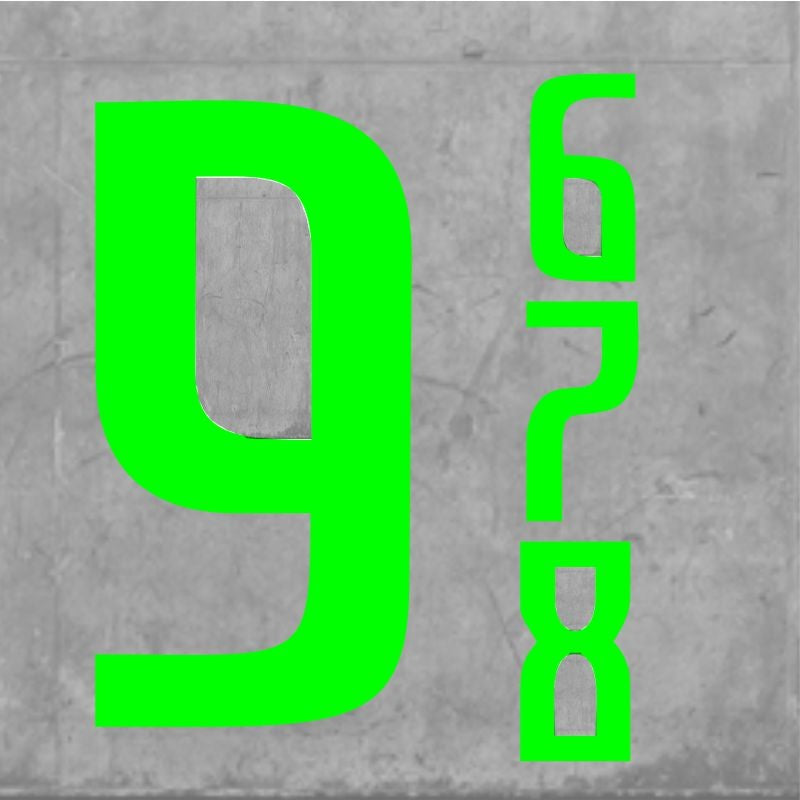 SAMBA NUMBERS SMALL FLUO GREEN