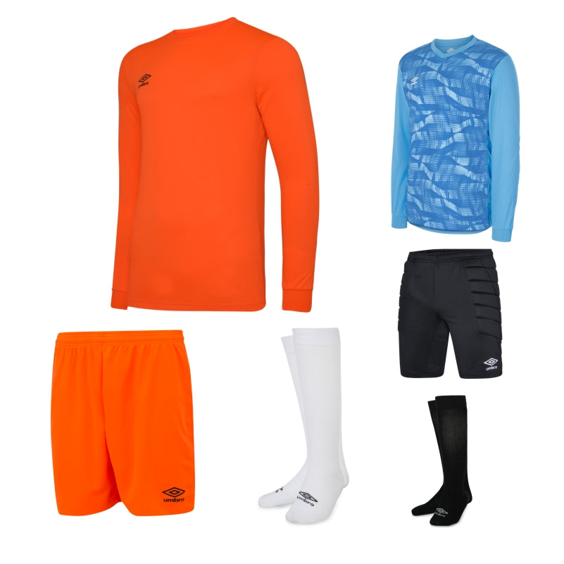Umbro Club LS Kit Bundle Shocking Orange