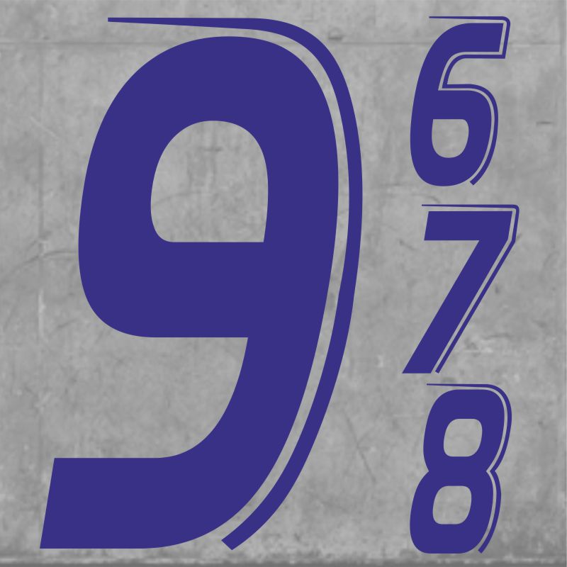 Speed Numbers Short Blue