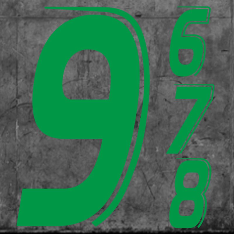 Speed Numbers Small Green