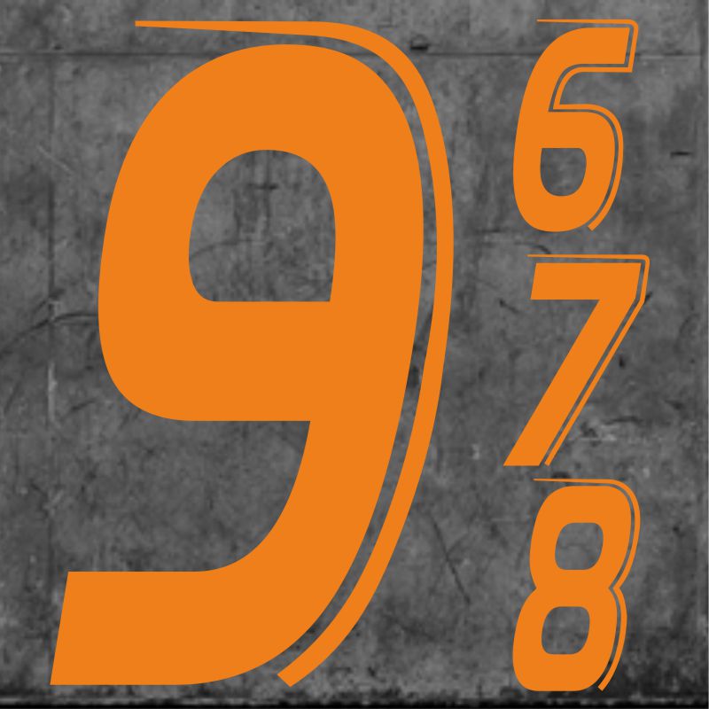 Speed Numbers Small Orange