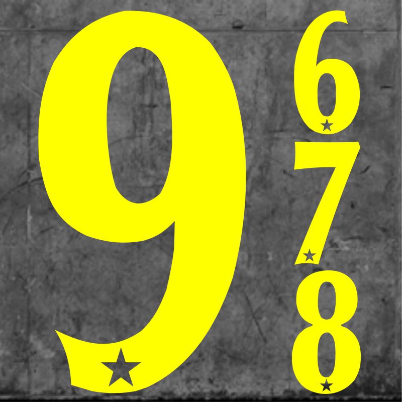 Star Numbers Small Fluo Yellow