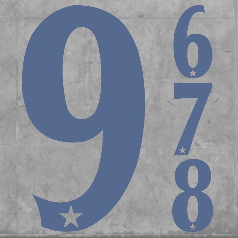 Star Numbers Small Navy