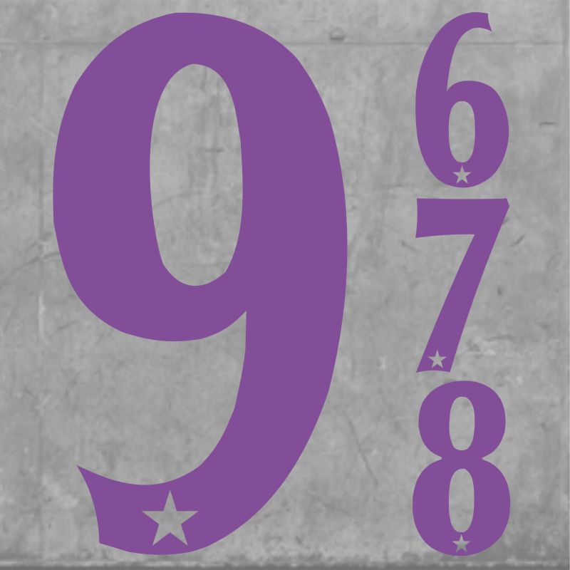 Star Numbers Short Purple